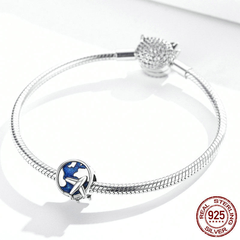 S925 Reiseflugzeug DIY Armband Perlenarmband