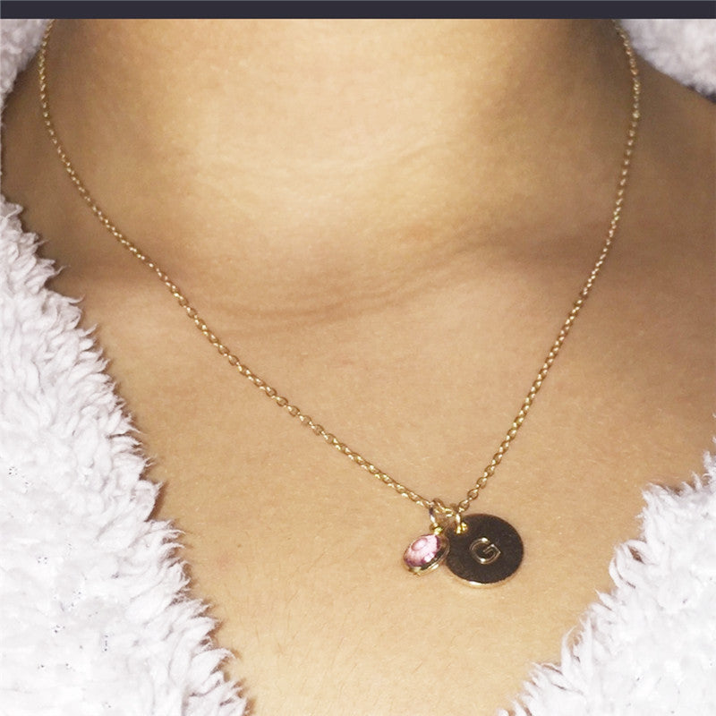 Kreativer Schmuck 26 englische Alphabet-Halsketten