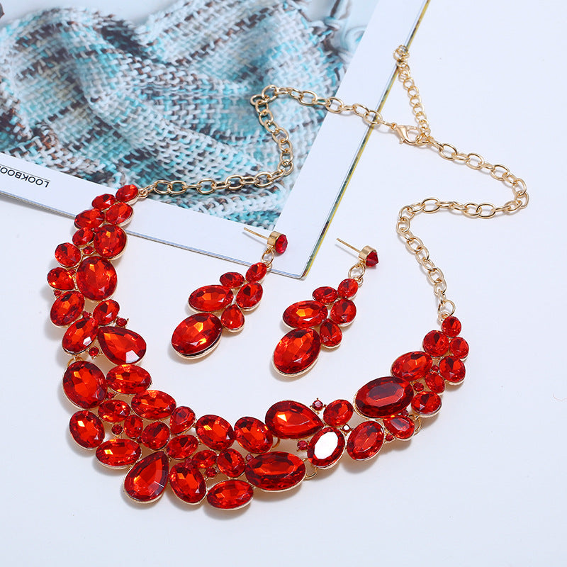 Halskette Set Halskette Ohrringe Schmuck Zweiteiliges Set