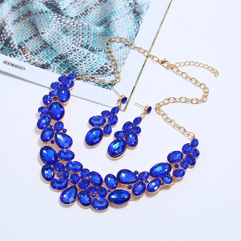 Halskette Set Halskette Ohrringe Schmuck Zweiteiliges Set