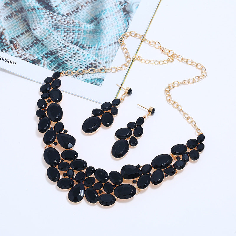 Halskette Set Halskette Ohrringe Schmuck Zweiteiliges Set