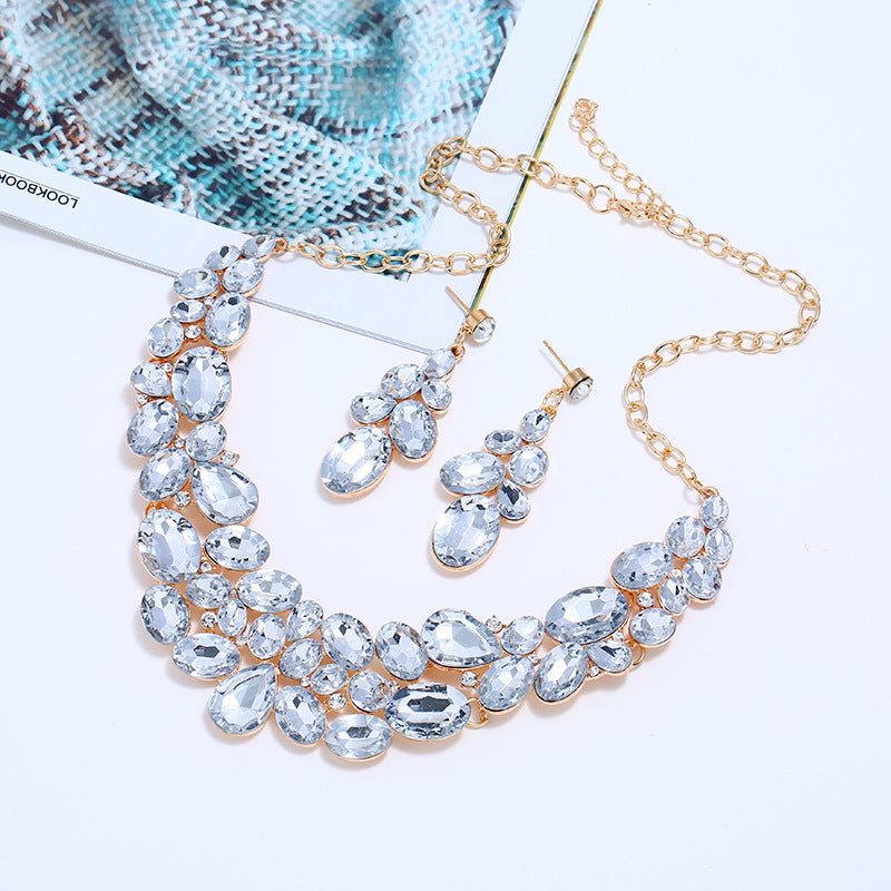 Halskette Set Halskette Ohrringe Schmuck Zweiteiliges Set