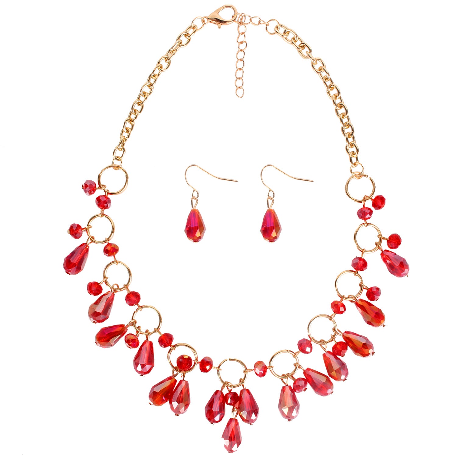 Modeschmuck Überzogene Kristallanhänger Halskette