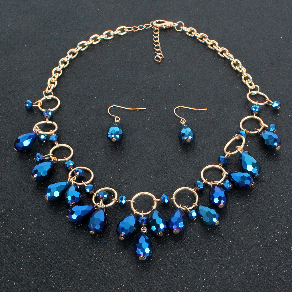 Modeschmuck Überzogene Kristallanhänger Halskette