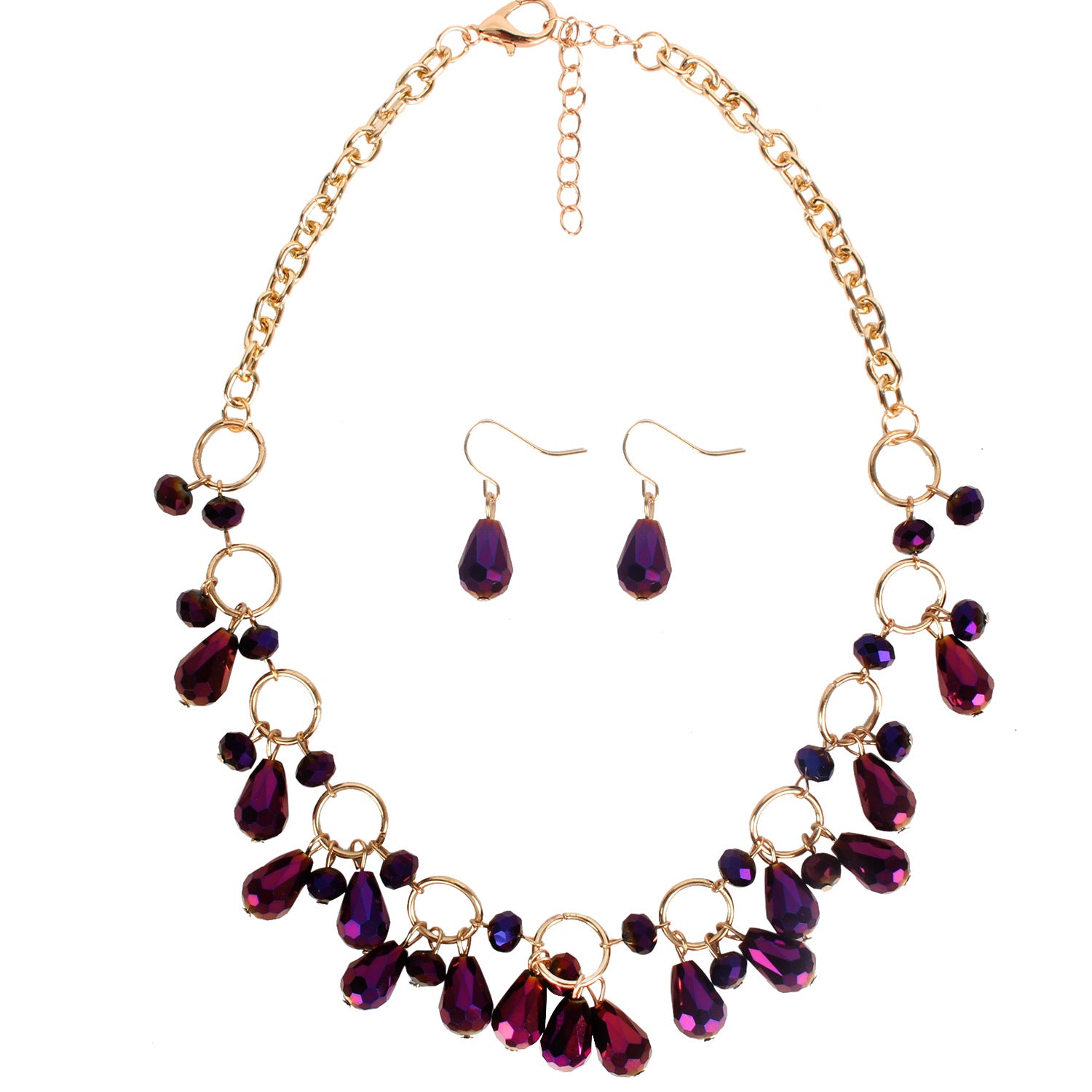 Modeschmuck Überzogene Kristallanhänger Halskette