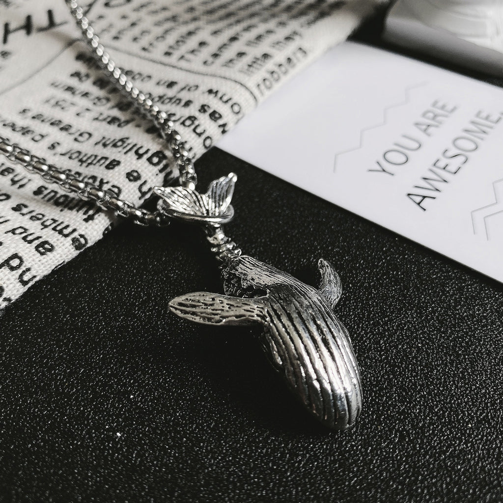 Whale Necklace Men And Women Hipster Ins Pendant Hip-Hop Personality