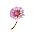 Precioso ramillete de flores Broche de girasol con goteo de aceite de aleación respetuoso con el medio ambiente