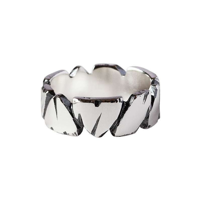 Anillo de pareja de piedra seca marina de personalidad femenina