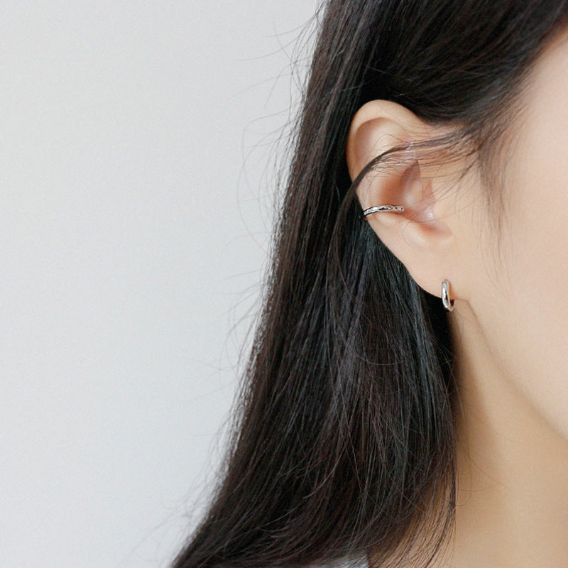 Pendientes de plata de ley INS Anillo geométrico minimalista Hebilla de oreja femenina Anillo de oreja