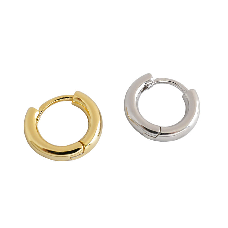 Pendientes de plata de ley INS Anillo geométrico minimalista Hebilla de oreja femenina Anillo de oreja