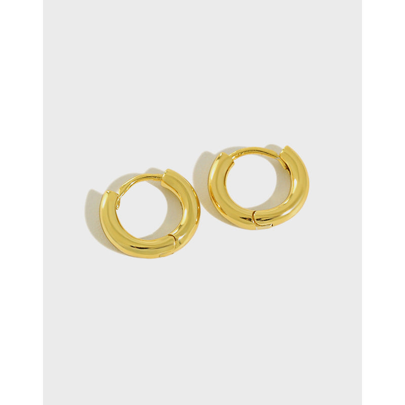 Pendientes de plata de ley INS Anillo geométrico minimalista Hebilla de oreja femenina Anillo de oreja
