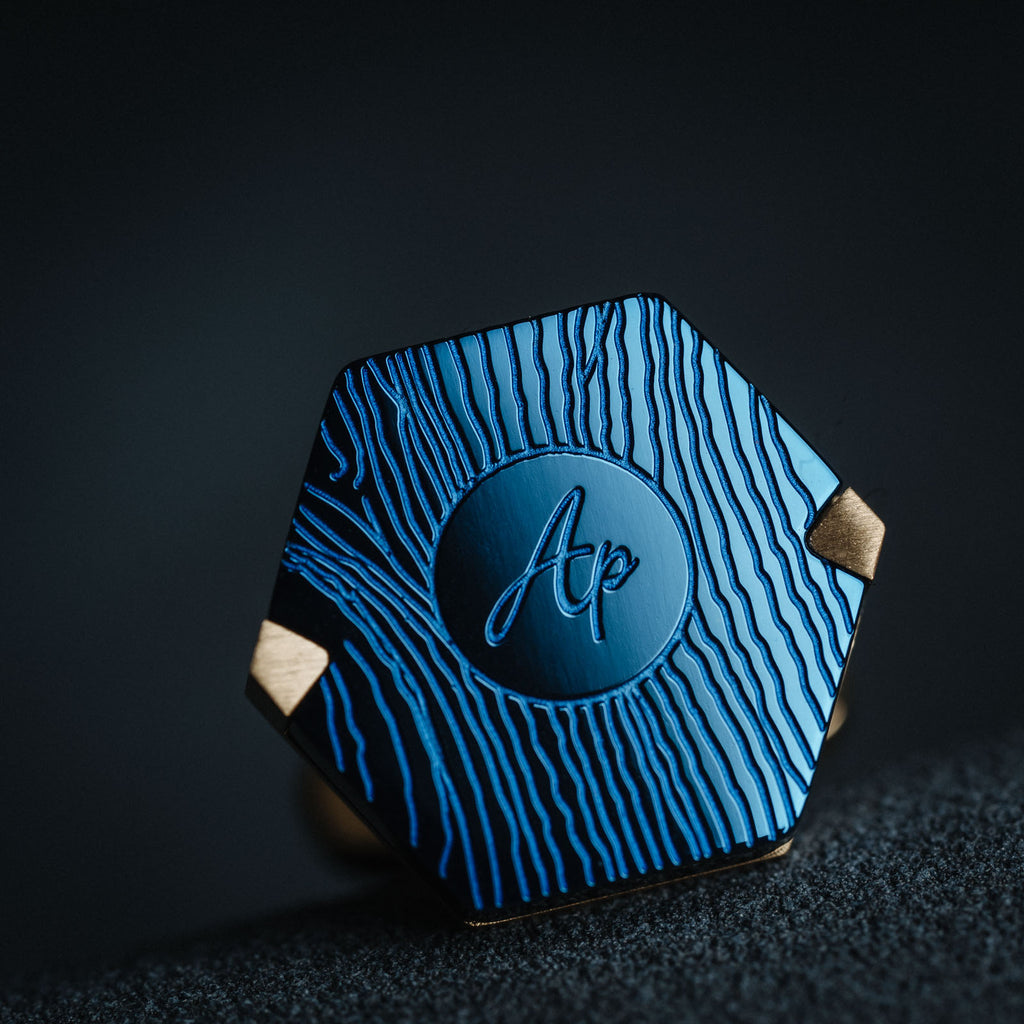 Gemelos de oro azul francés para hombre, estilo informal de negocios