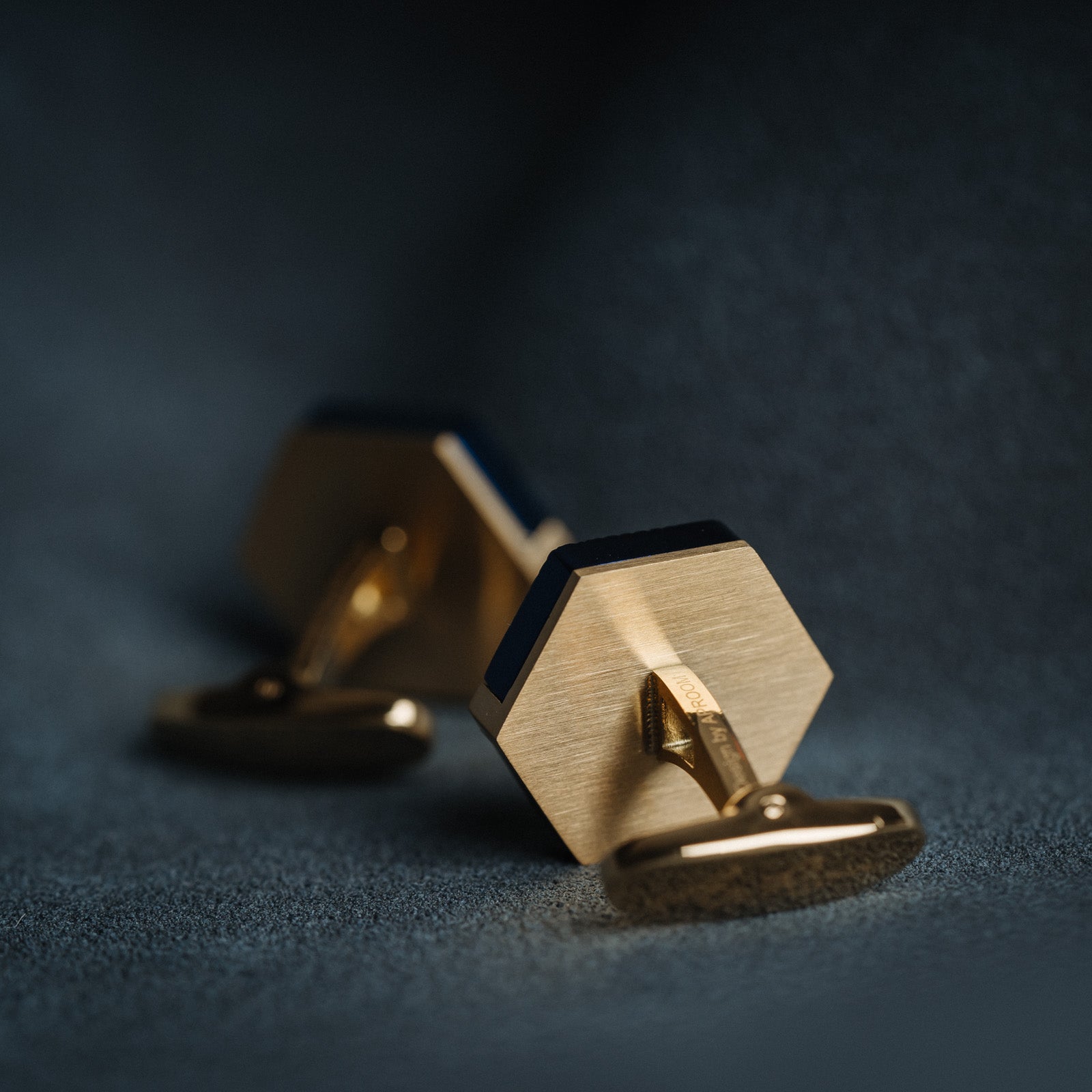 Gemelos de oro azul francés para hombre, estilo informal de negocios