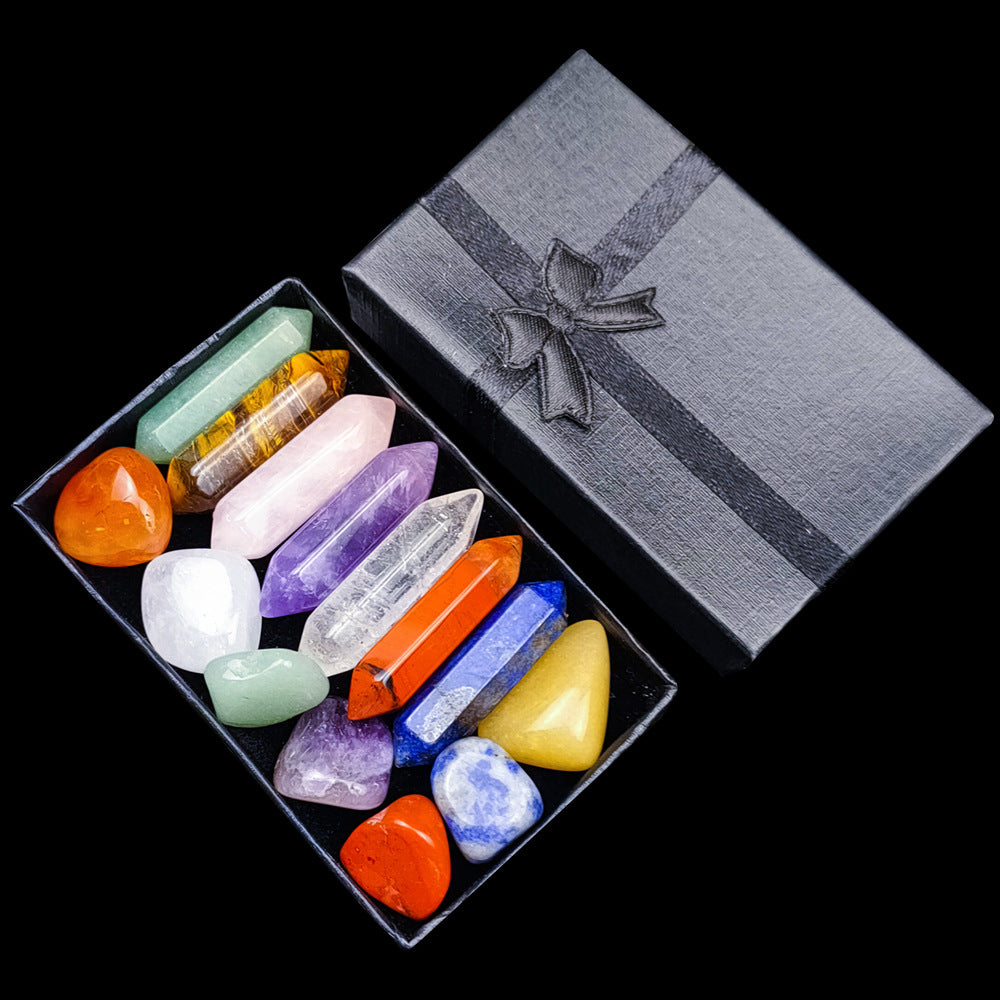 Aventurin Tigerauge Amethyst Rosenquarz Heilstein