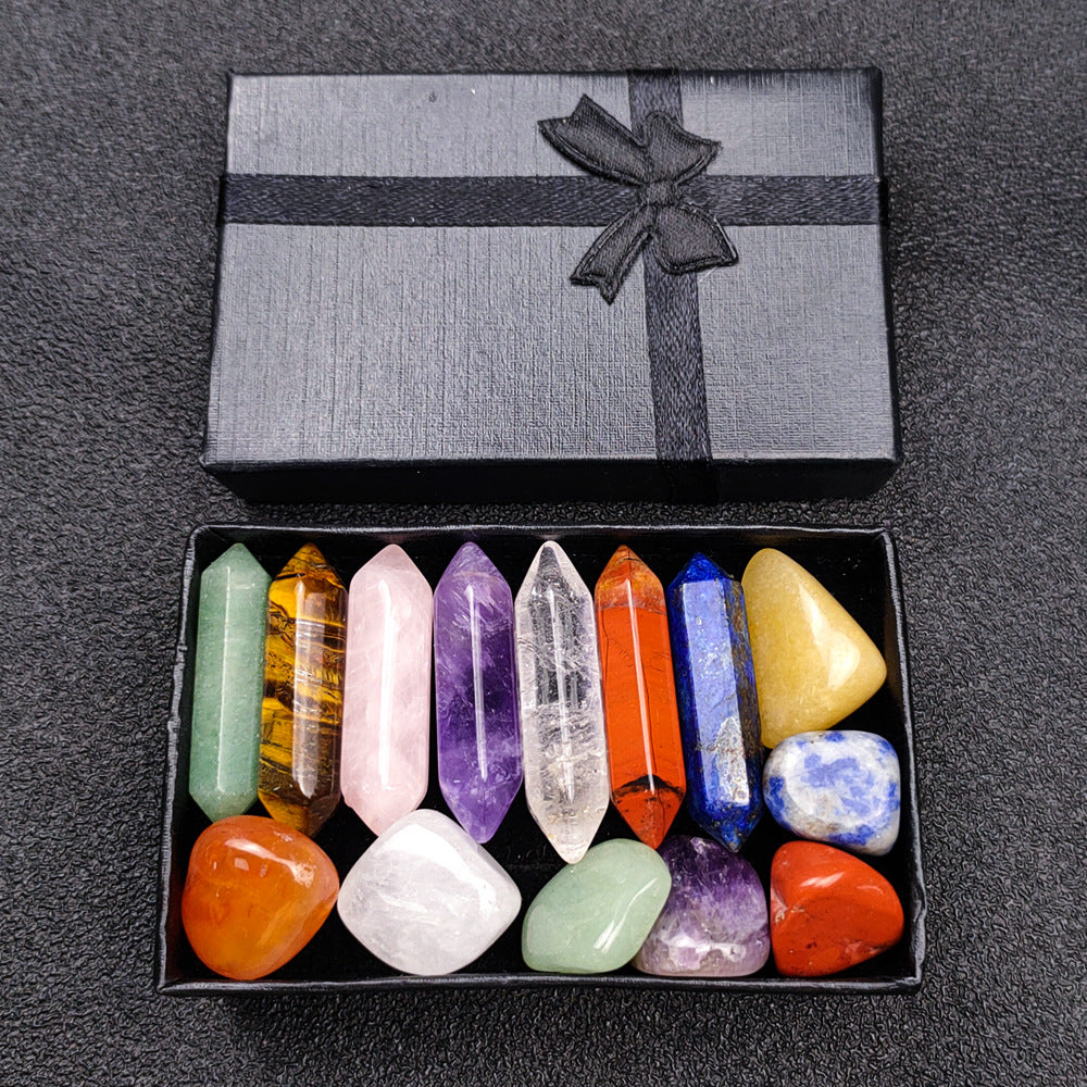 Aventurin Tigerauge Amethyst Rosenquarz Heilstein