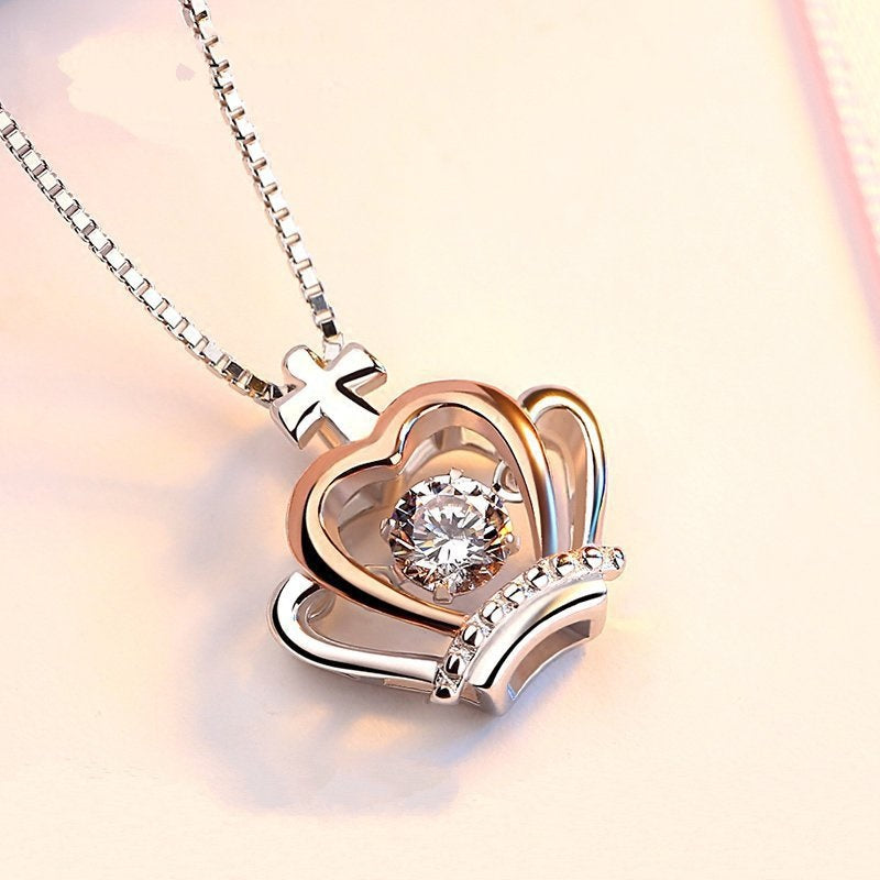 Versilberte Halskette Damen Koreanische Kurze Schlüsselbeinkette Einfacher Anhänger Schmuck