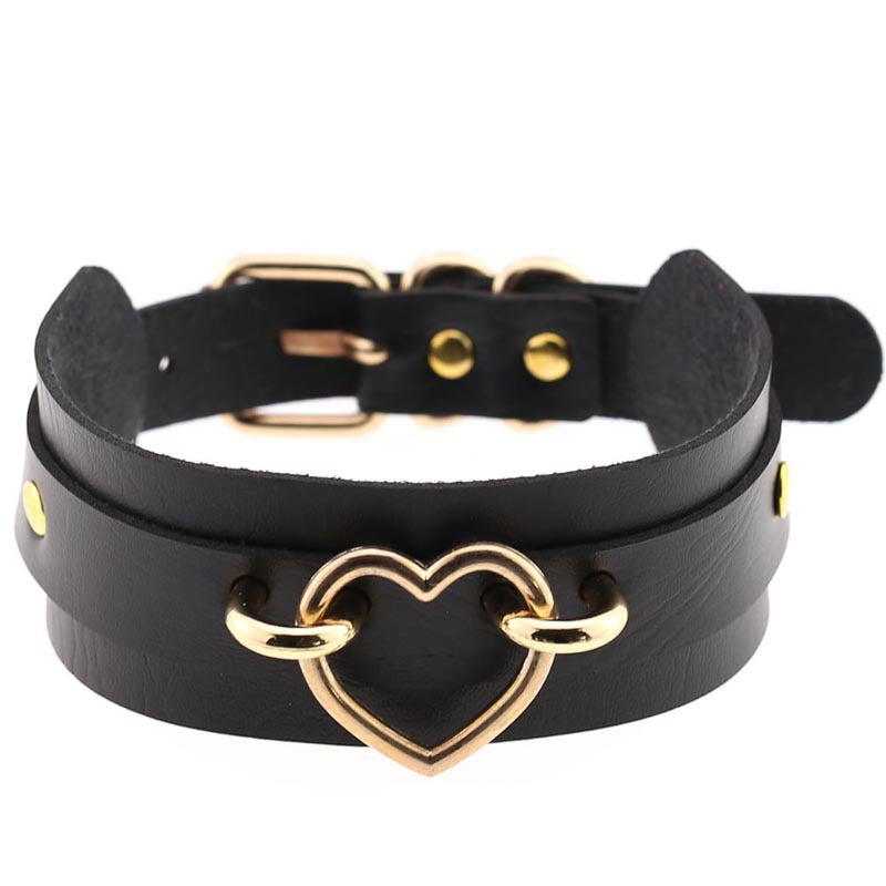 Collar de mujer Gargantilla oscura salvaje Cadena de clavícula Moda Banda para el cuello Entrenamiento Cubrecuello