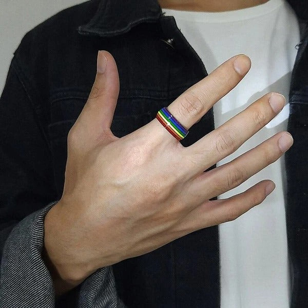 Anillo Unisex Arcoíris del Orgullo Cycolinks