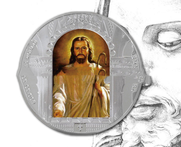 Jesus Christus Metall Gedenkmünze Gold- und Silbermünze Religiöser Glaube Souvenir Münze Brauch