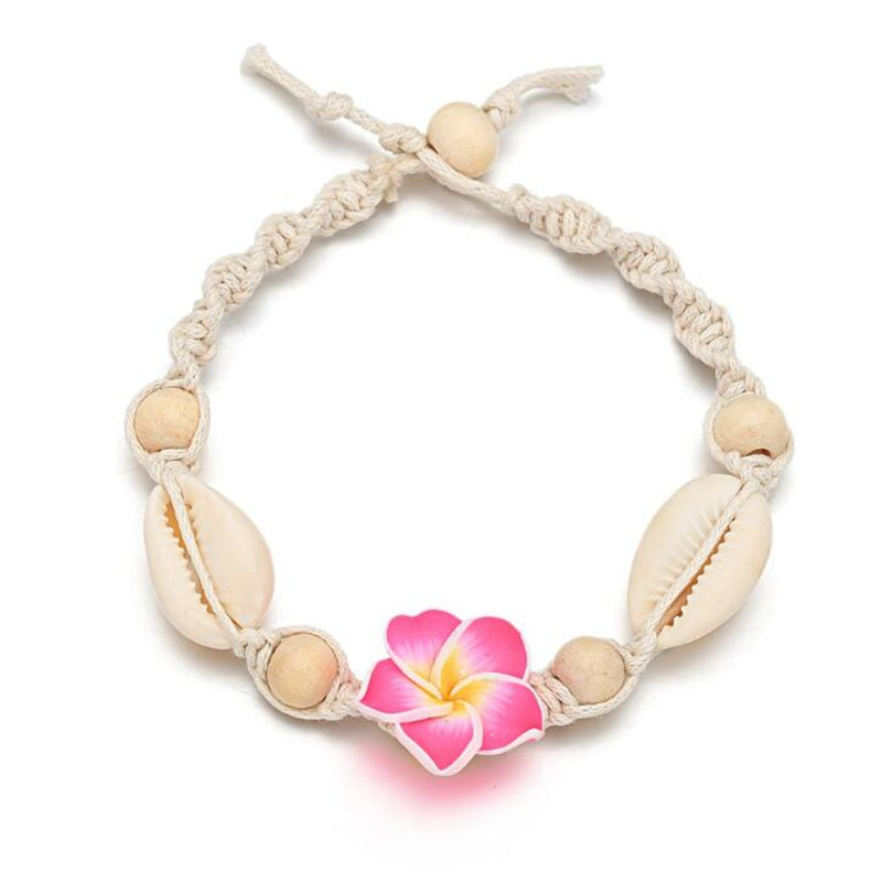Pulsera descalza de playa, tobillera con conchas marinas para mujer, joyería para los pies