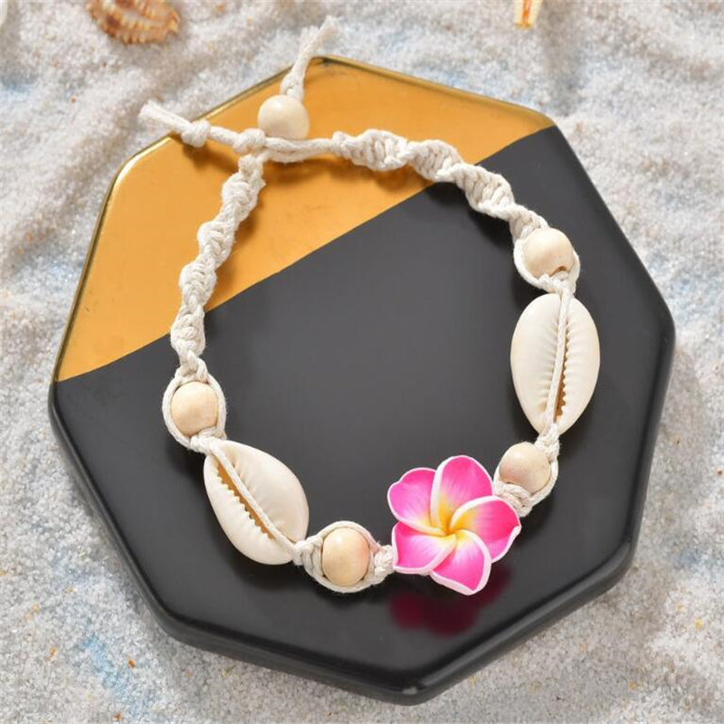 Pulsera descalza de playa, tobillera con conchas marinas para mujer, joyería para los pies