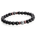 Accesorios Pulseras de Hombre Cuentas de Piedra Luna Natural Pulsera de Buda Tibetano Pulsera Difusora de Piedra Volcánica
