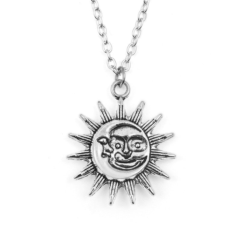 Smiley Sonnenkette Mode Persönlichkeit Gesicht Sonne Einfache Schlüsselbeinkette