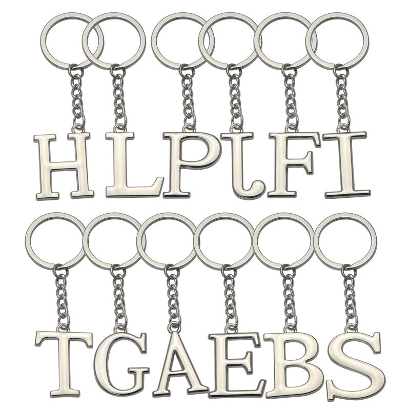 English Alphabet Keychain Keychain Personal Name Letter Pendant