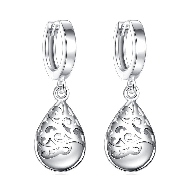 Pendientes de moda de plata 925 con ópalo lunar y tótem, pendientes de mujer para la buena suerte, pendientes de personalidad