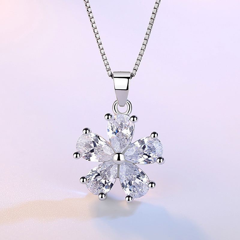 Fabrik Direktvertrieb Pflaumenblüten-Anhänger Damenkette Schmuck