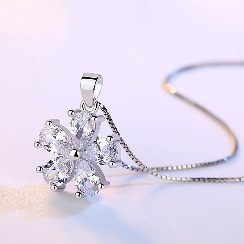 Fabrik Direktvertrieb Pflaumenblüten-Anhänger Damenkette Schmuck