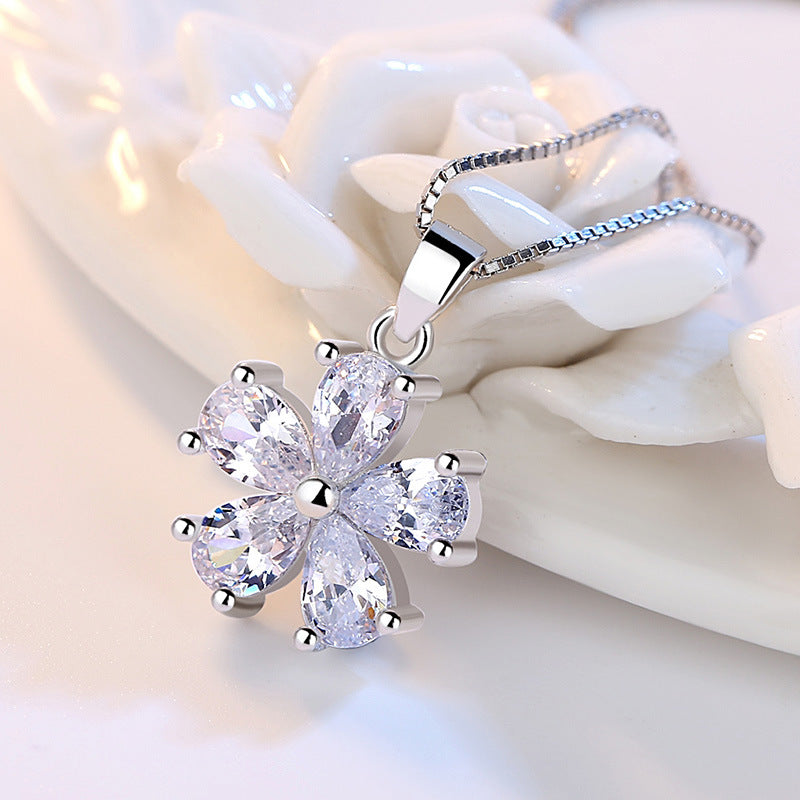 Fabrik Direktvertrieb Pflaumenblüten-Anhänger Damenkette Schmuck