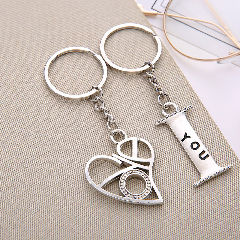 Llavero de pareja, colgante de llave de Cupido, pequeño regalo superventas