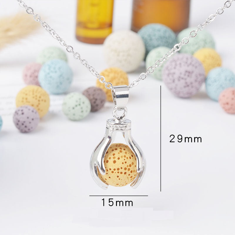 Collar de aromaterapia con colgante de caja mágica, difusor de fragancias