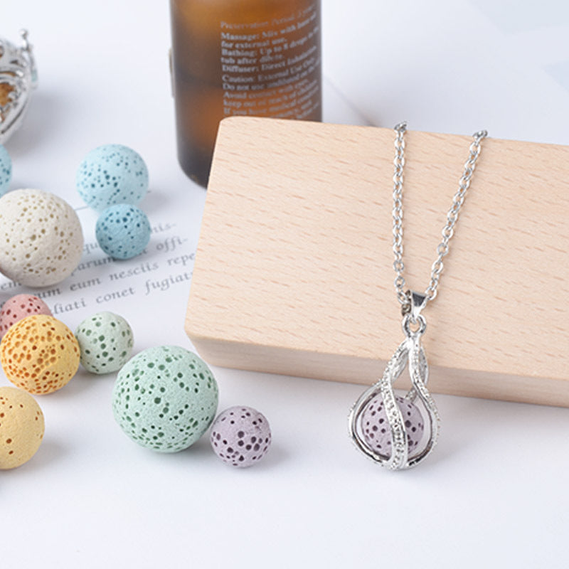 Collar de aromaterapia con colgante de caja mágica, difusor de fragancias