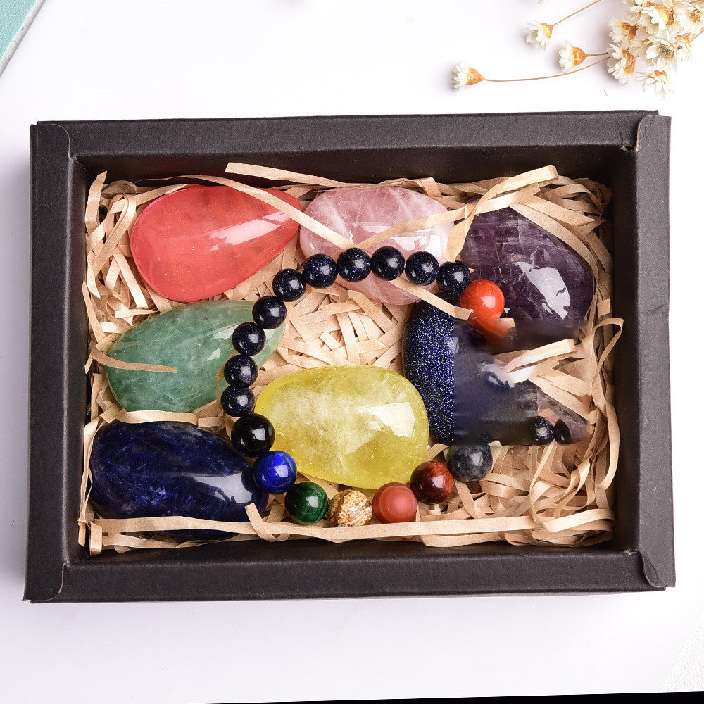 Amethyst Block Naturkristall Hexagonales Prisma Kraftstein Exquisite Geschenkbox Verpackung