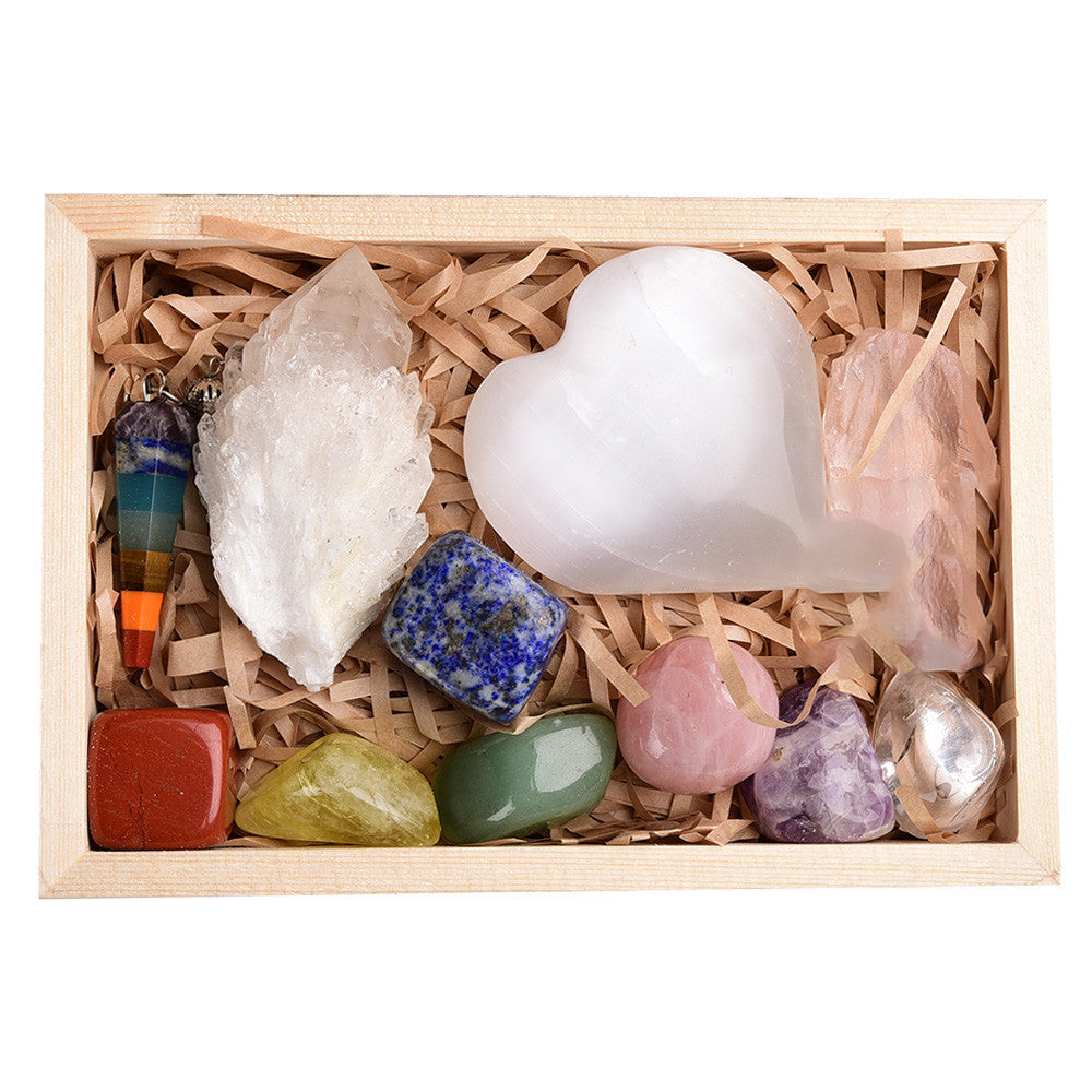 Amethyst Block Naturkristall Hexagonales Prisma Kraftstein Exquisite Geschenkbox Verpackung