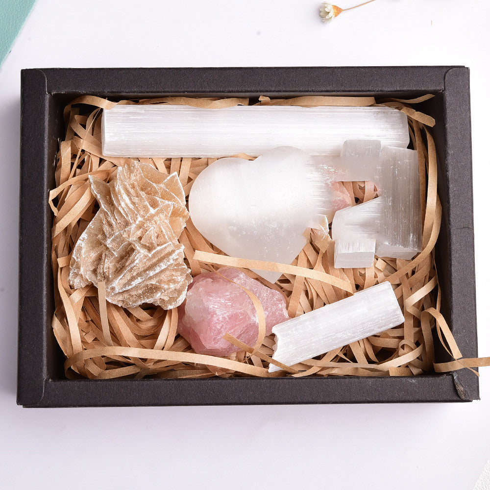 Amethyst Block Naturkristall Hexagonales Prisma Kraftstein Exquisite Geschenkbox Verpackung