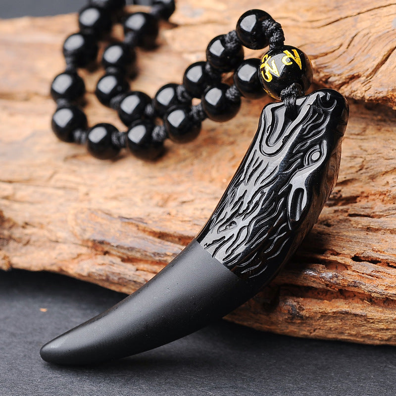 Natürlicher Obsidian Langfang Anhänger Obsidian Langfang Anhänger Herren Anhänger Herstellerlieferung