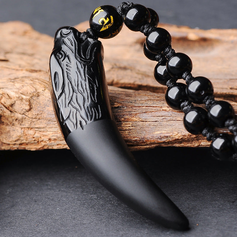 Natürlicher Obsidian Langfang Anhänger Obsidian Langfang Anhänger Herren Anhänger Herstellerlieferung
