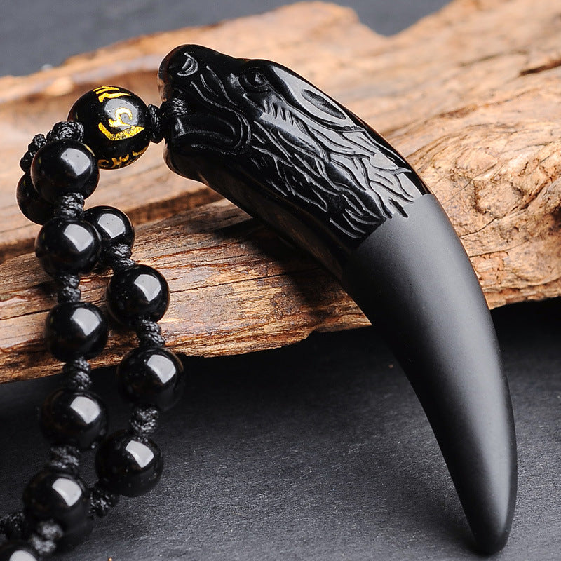 Natürlicher Obsidian Langfang Anhänger Obsidian Langfang Anhänger Herren Anhänger Herstellerlieferung
