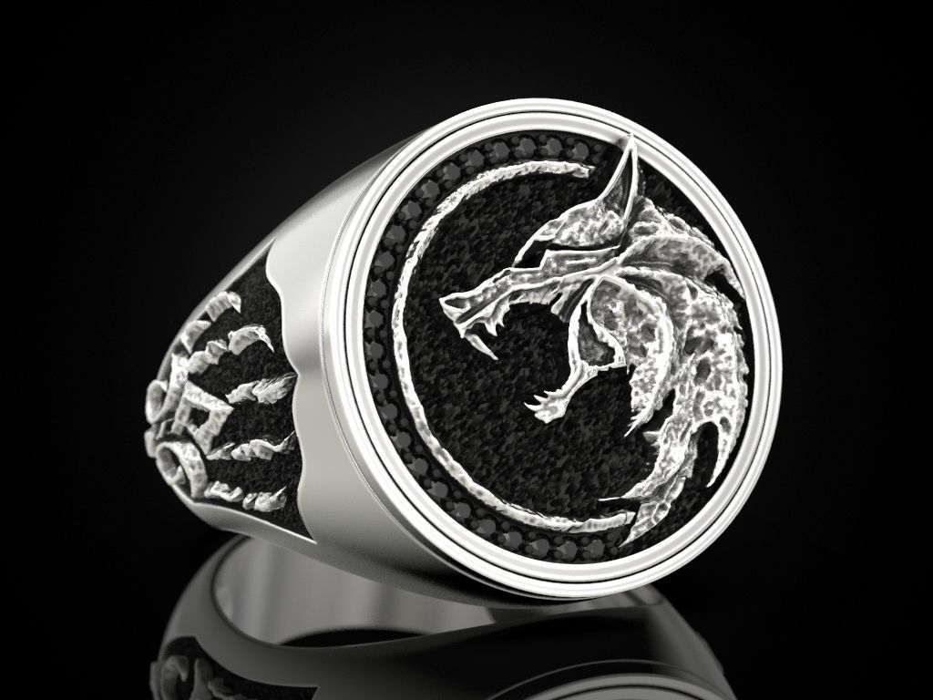 Anillo de hombre vikingo vintage bicolor