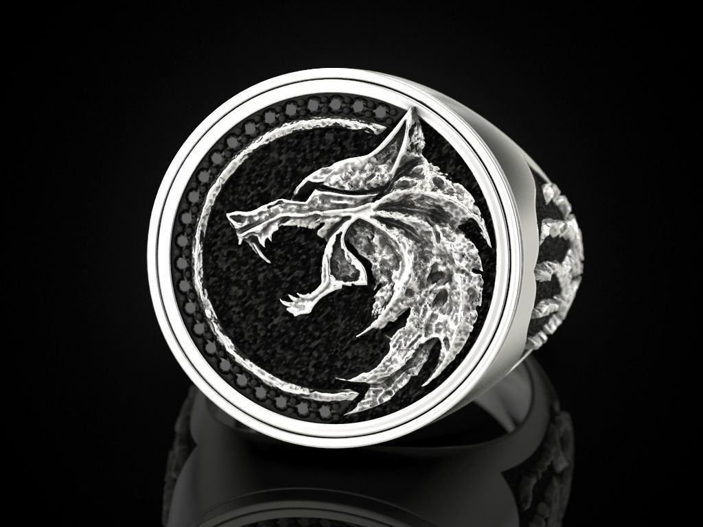 Anillo de hombre vikingo vintage bicolor