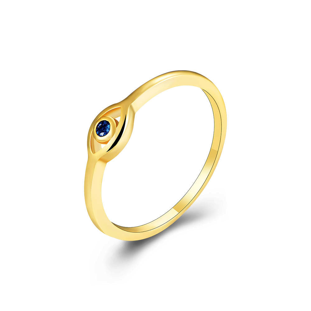925er Sterlingsilber 18K vergoldeter Böser Blick exquisites Ring für Damen Zirkonringe Schmuck Hochzeit Verlobung Anillos