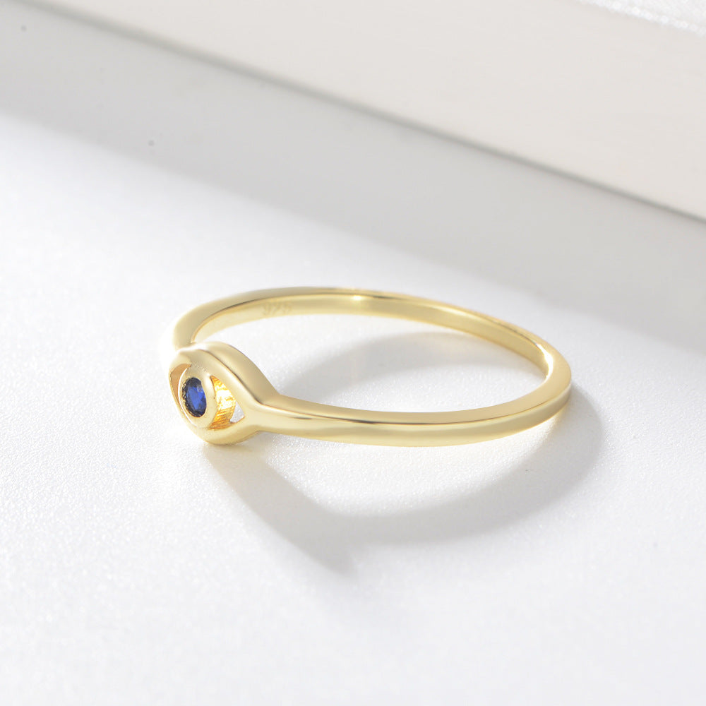 925er Sterlingsilber 18K vergoldeter Böser Blick exquisites Ring für Damen Zirkonringe Schmuck Hochzeit Verlobung Anillos