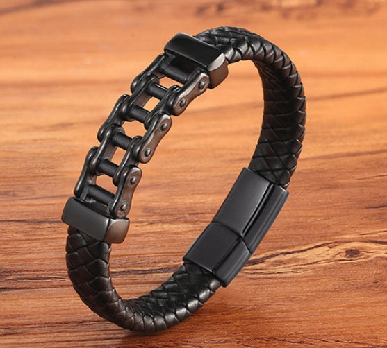 Pulsera Trenzada de Cuero, Pulsera de Cuero, Pulsera de Cuero Personalizada, Joyería de Cuero para Hombre