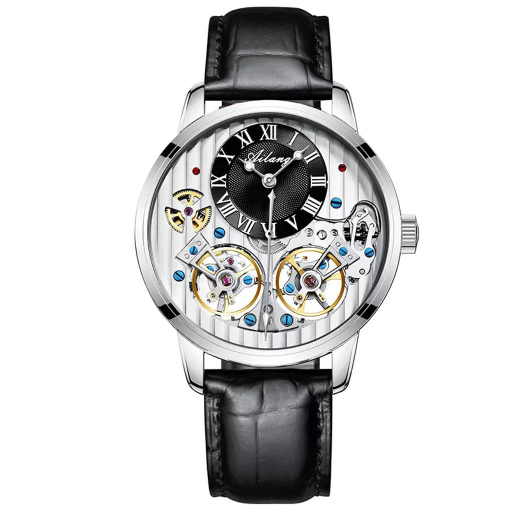 Doppel-Tourbillon Automatikuhr Mechanische Herrenuhr