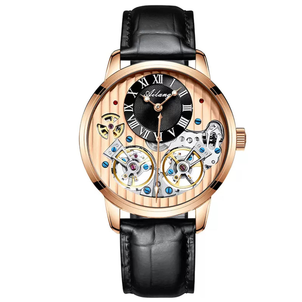 Doppel-Tourbillon Automatikuhr Mechanische Herrenuhr