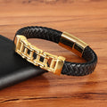Pulsera Trenzada de Cuero, Pulsera de Cuero, Pulsera de Cuero Personalizada, Joyería de Cuero para Hombre