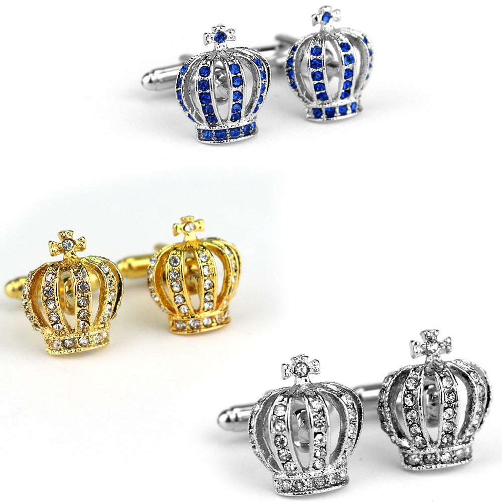 Gemelos clásicos con forma de corona de diamante Gemelos franceses